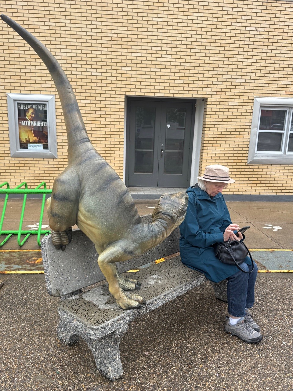 Linday Bailey dinosaur bench