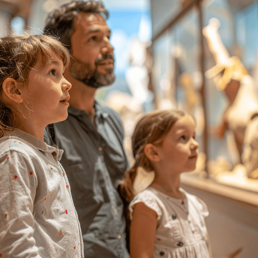 family at museum